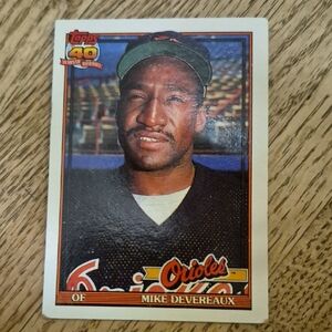 Topps Orioles Baseball Card with Black and Orange